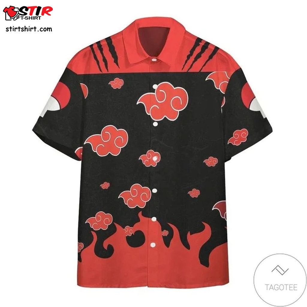 Anime Naruto Shippuden Modern Akatsuki Hawaiian Shirt  Anime 