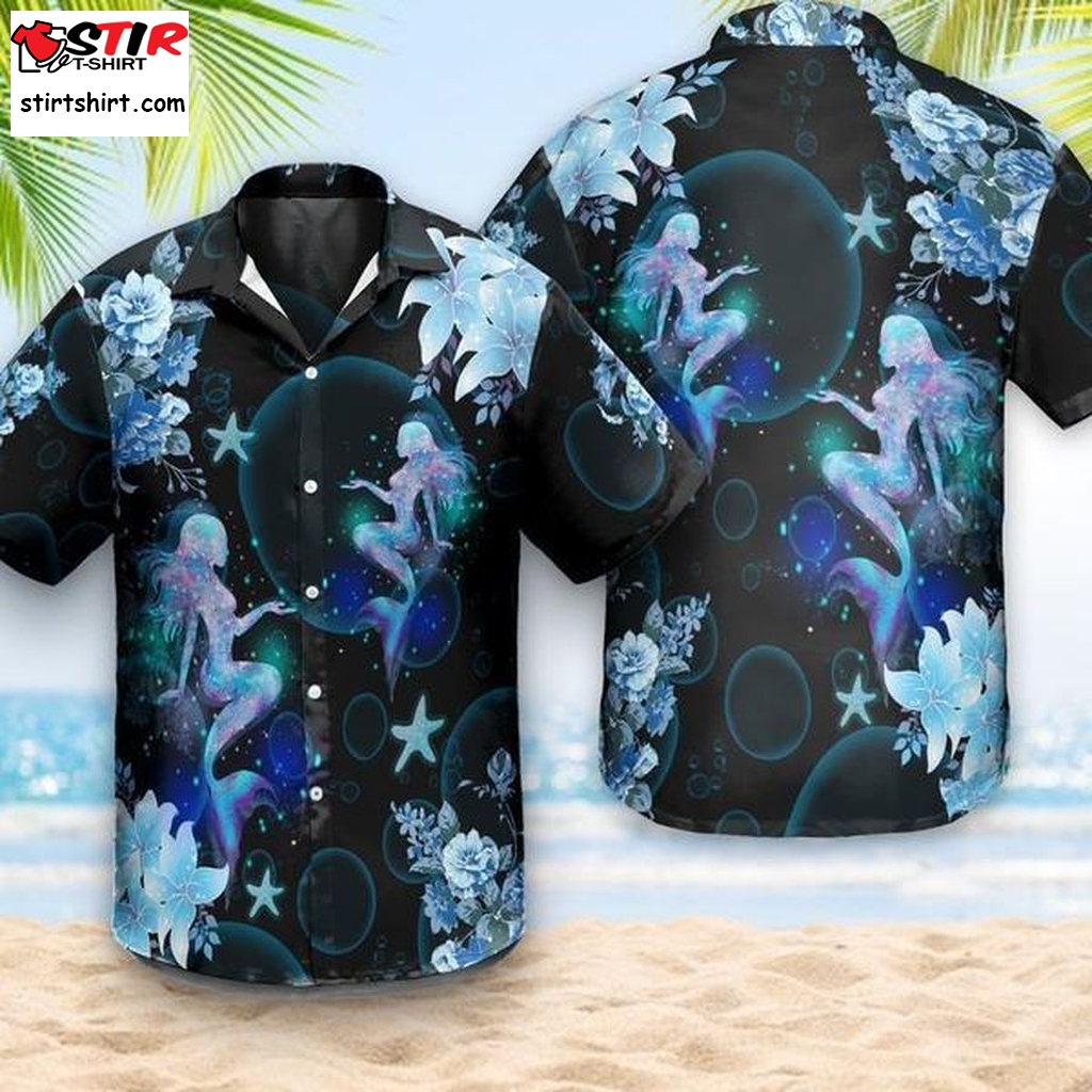Ariel Mermaid Hawaiian Shirt Pre10484, Long Sleeve Hawaiian Shirts, Gift Shirts, Graphic Tee  Long Sleeve s