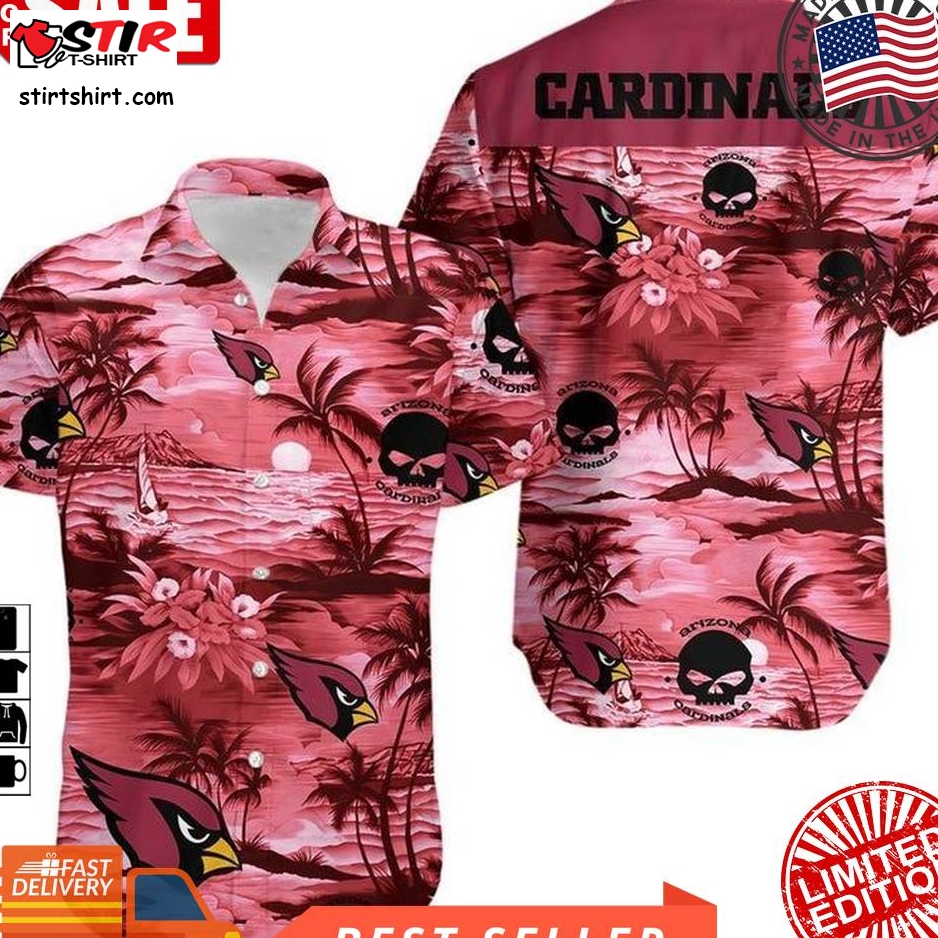 Arizona Cardinals Hawaiian Nfl Football Hawaiian Graphic Print Short Sleeve Hawaiian Shirt Size S   5Xl  Arizona Cardinals 