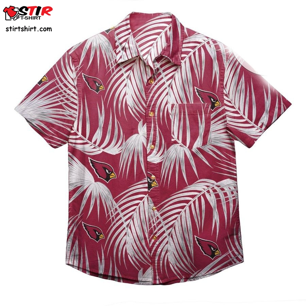 Arizona Cardinals Mens Hawaiian Button Up Shirt