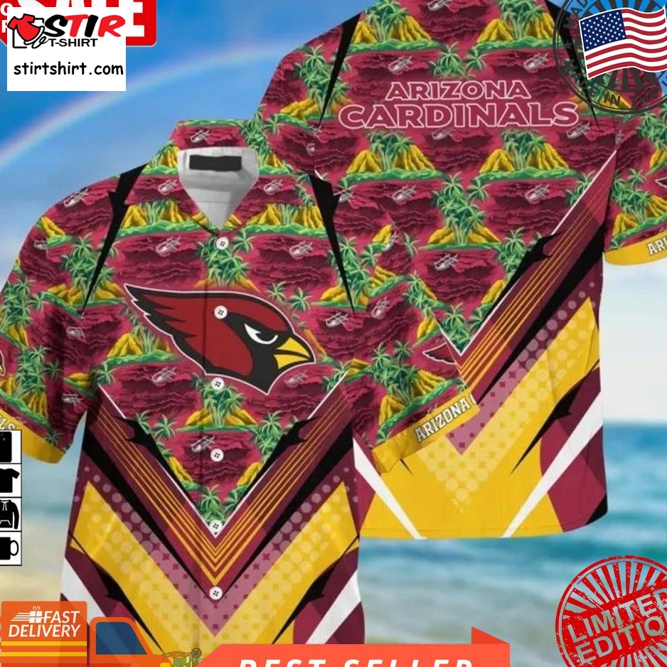 Arizona Cardinals Nfl Island Palm Tree Hawaiian Shirt  Saleoff  Arizona Cardinals 