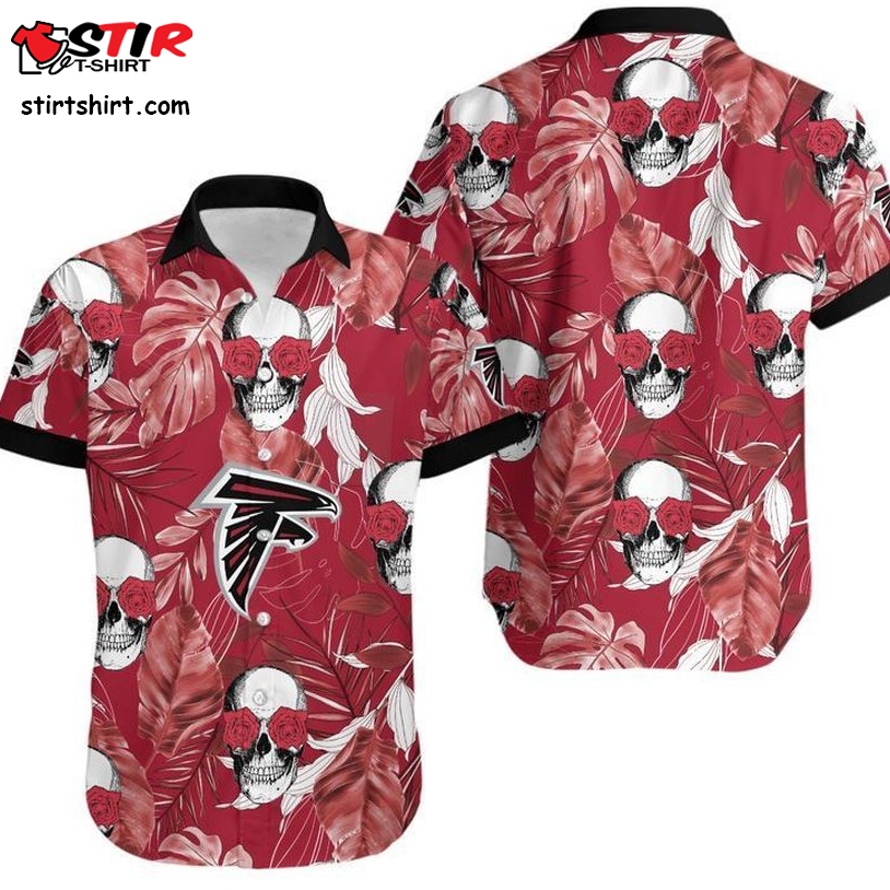 Atlanta Falcons Coconut Leaves And Skulls Hawaii Shirt And Shorts Summer Collection H97  Atlanta Falcons 