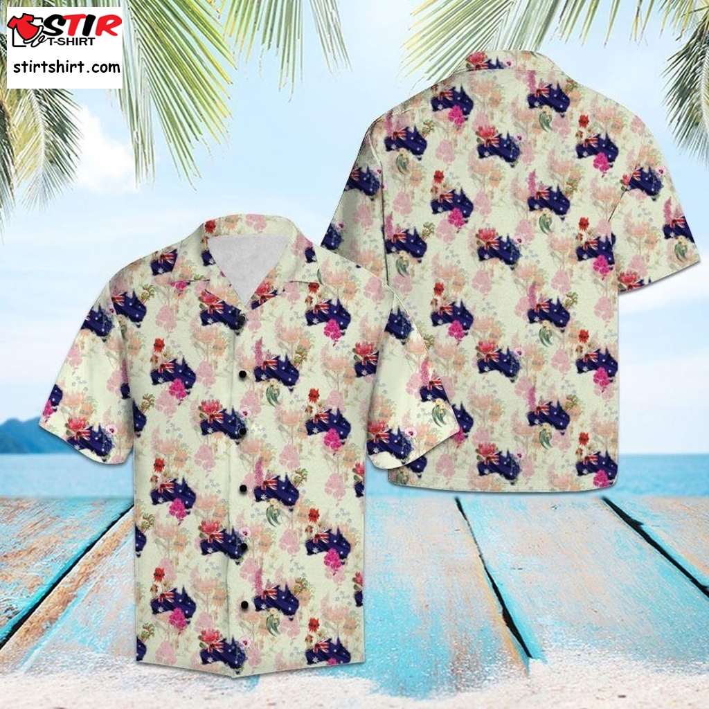 Australia Floral Hawaiian Shirt Pre13611, Hawaiian Shirt, Beach Shorts, Womens Hawaiian Shirts  Womens s