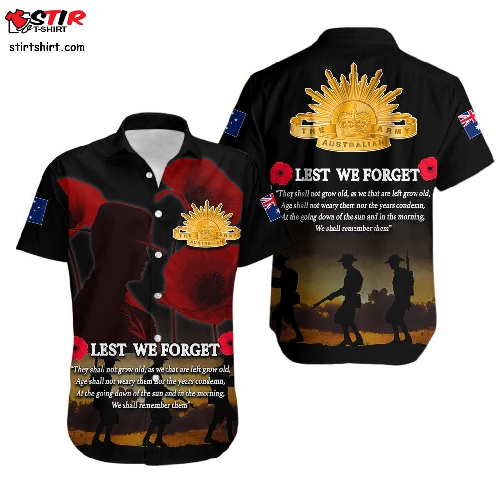 Australia Hawaiian Shirt Lest We Forget Lt6   Suits