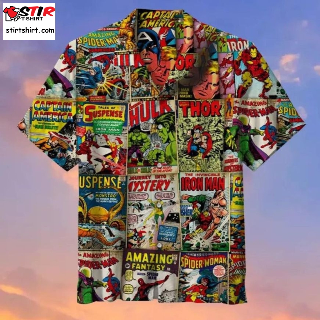 Avengers Comics Cover Hawaiian Shirt  Dc Comics 