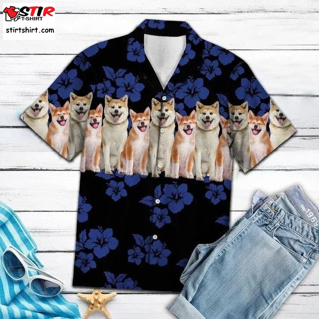 Awesome Akita Hawaiian Shirt Pre13560, Hawaiian Shirt, Beach Shorts, Cheap Hawaiian Shirts, Graphic Tee  Cheap s