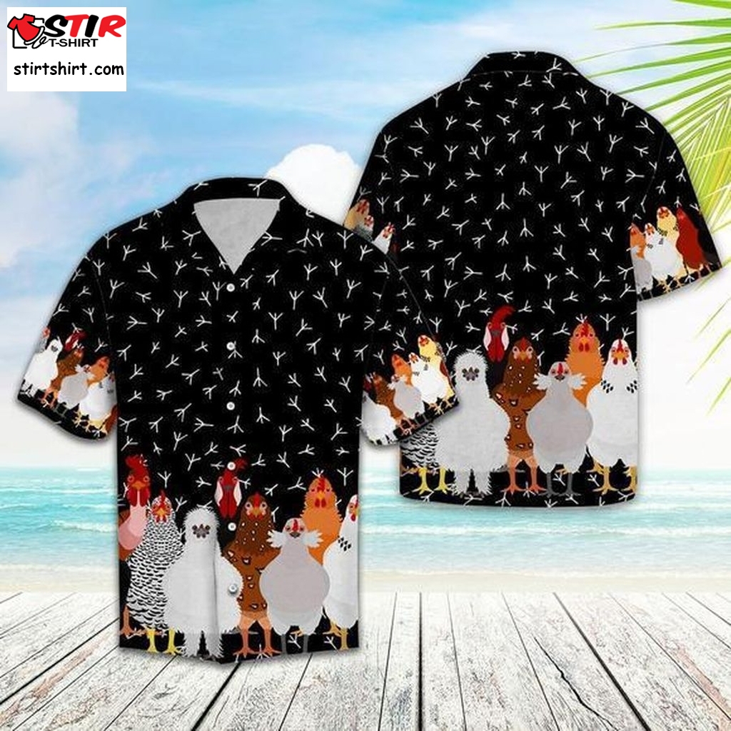 Awesome Chicken Hawaiian Shirt Pre13603, Hawaiian Shirt, Beach Shorts, Gun Hawaiian Shirts  Gun s