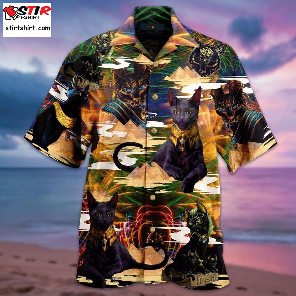 Awesome Egyptian Cat Hawaiian Shirt Pre13588, Hawaiian Shirt, Beach Shorts, Gun Hawaiian Shirts  Gun s