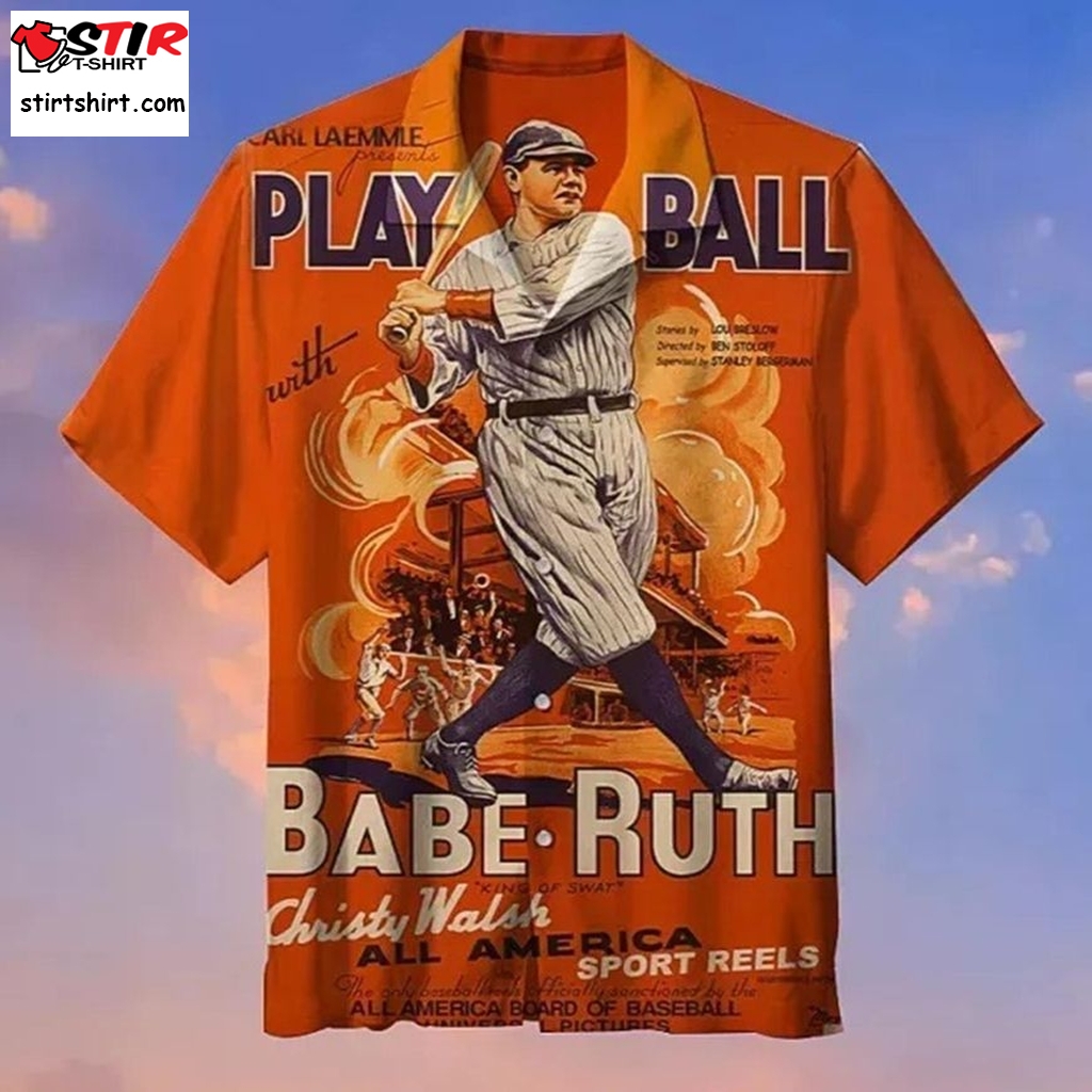Babe Ruth New York Yankees 1942 Hawaiian Shirt