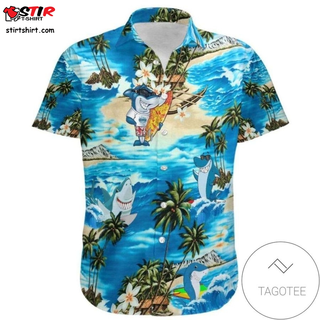 Baby Shark Surfing Summer Vibe Hawaiian Aloha Shirts  Luffy 