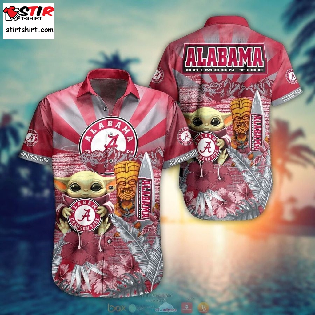 Baby Yoda Alabama Crimson Tide Hawaiian Shirt