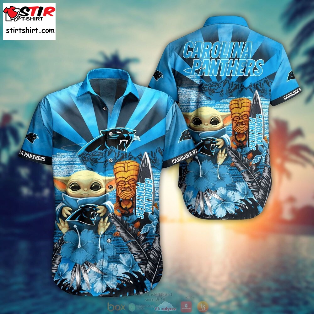 Baby Yoda Carolina Panthers Nfl Hawaiian Shirt And Shorts For Fans1 Ace367 0  Baby Yoda 