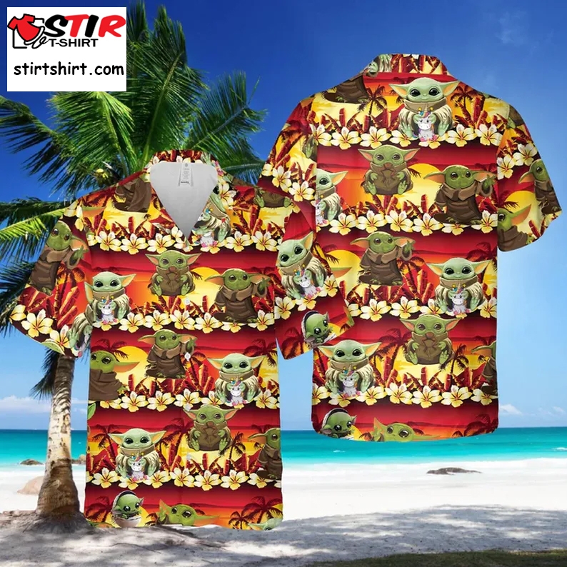 Baby Yoda Custom Hawaii Shirt Tropical Hawaiian Shirt For Women Men Star Wars Aloha Beach Shirts  Star Wars s