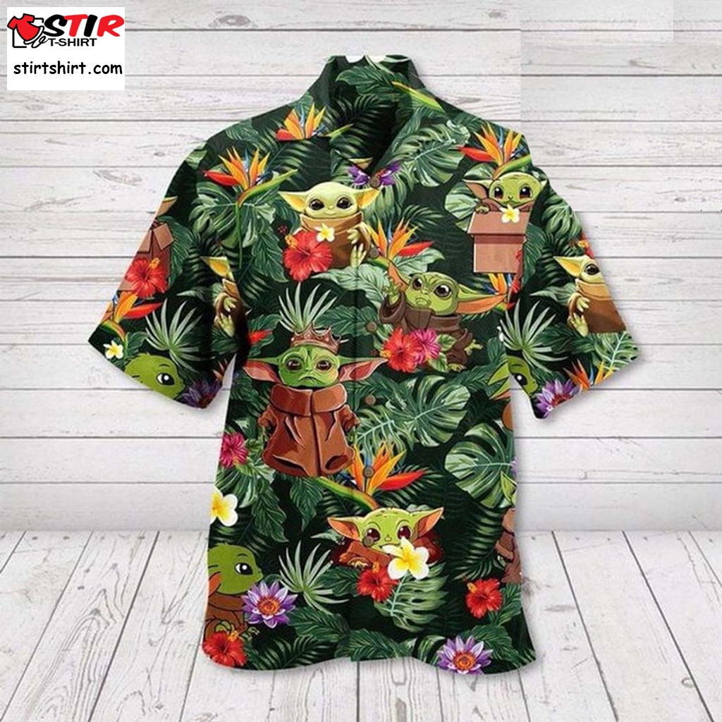 Baby Yoda Grogu Cute Tropical Flower Pattern Star Wars Hawaii Shirt  Star Wars s