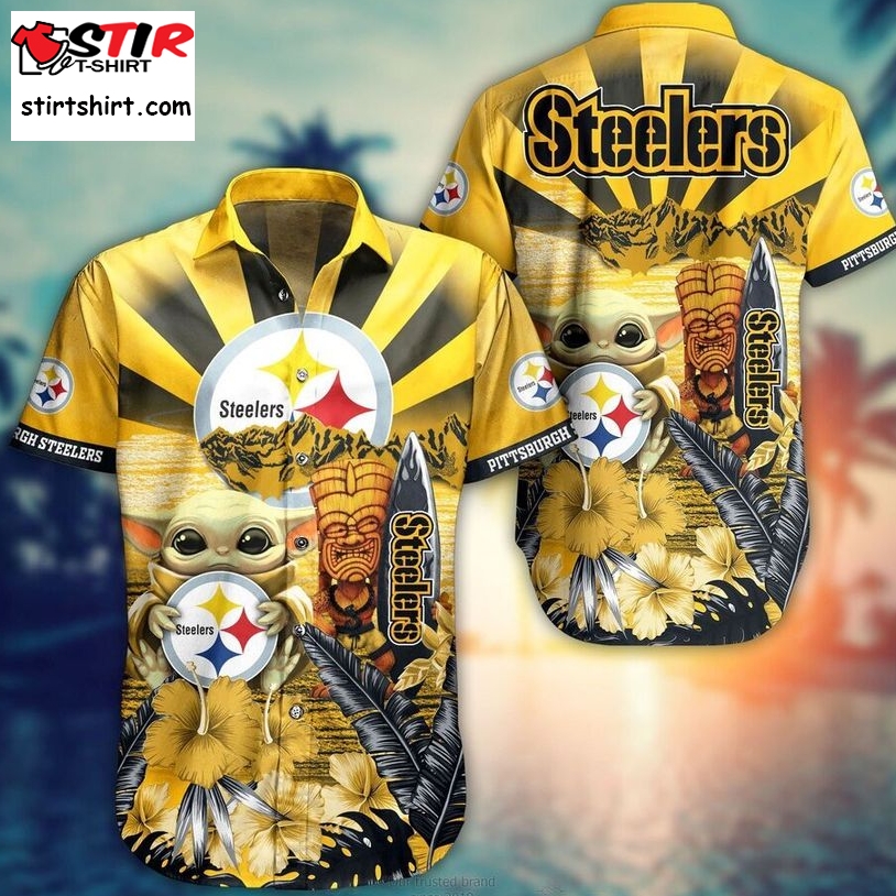Baby Yoda Pittsburgh Steelers Hawaiian Shirt