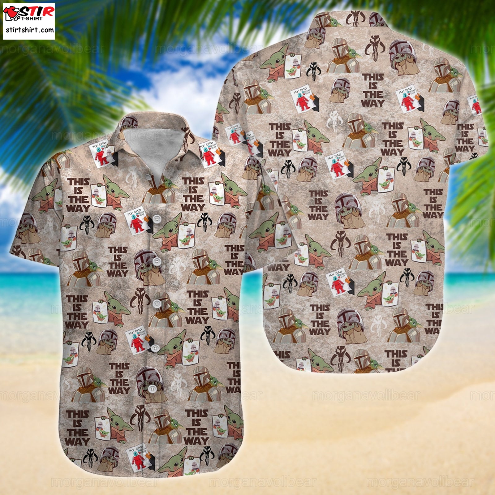 Baby Yoda Shirt, Baby Yoda Hawaiian Shirt, Star Wars Lover, Star Wars Shirt, Button Up Shirt, Yoda Lover Shirt, Gift For Family, Aloha Shirt