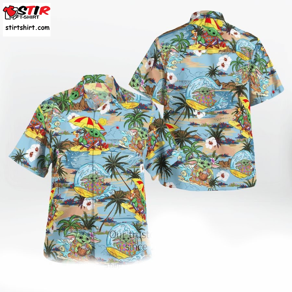 Baby Yoda Star Wars Hawaiian Shirt, Shorts    Star Wars s