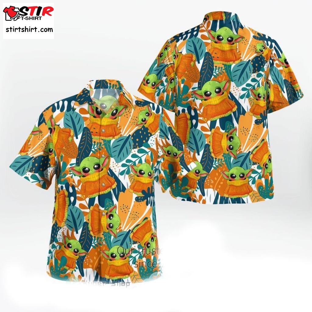 Baby Yoda Star Wars Tropical Hawaiian Shirt, Shorts    Star Wars s