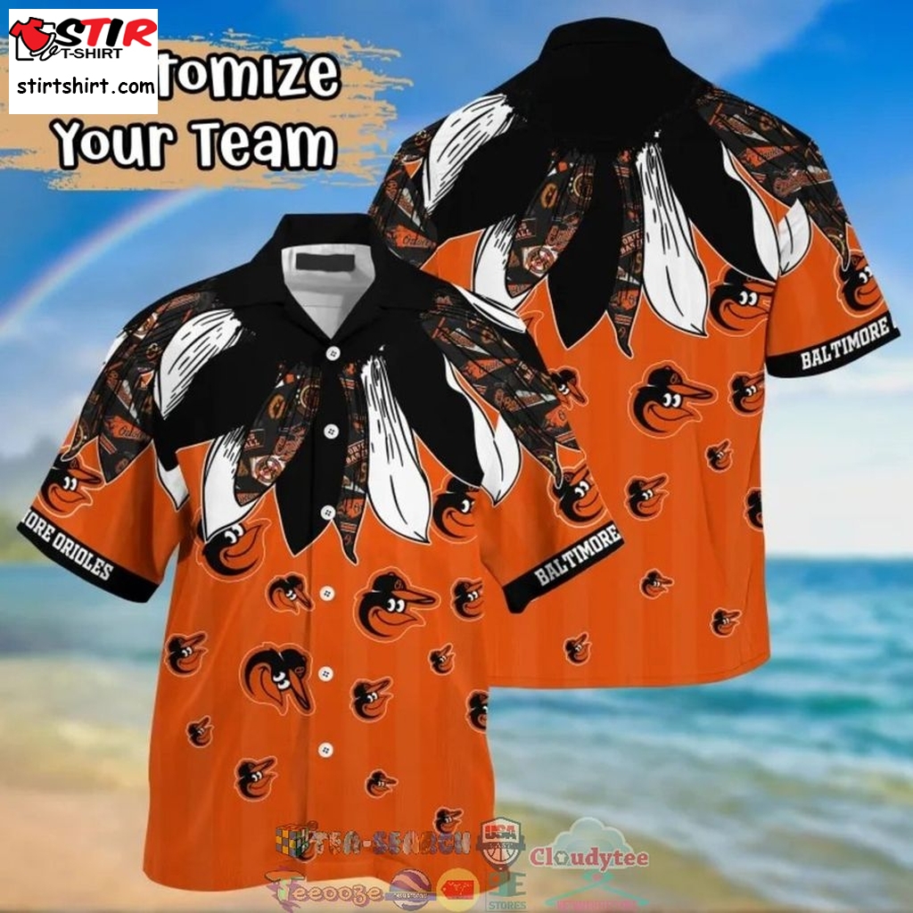 Baltimore Orioles Mlb Native Feather Hawaiian Shirt  Saleoff