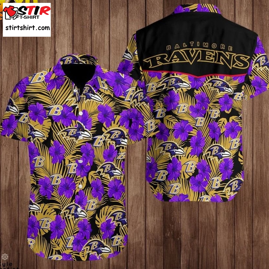 Baltimore Ravens Hibiscus Flowers Hawaii Shirt For Men Women