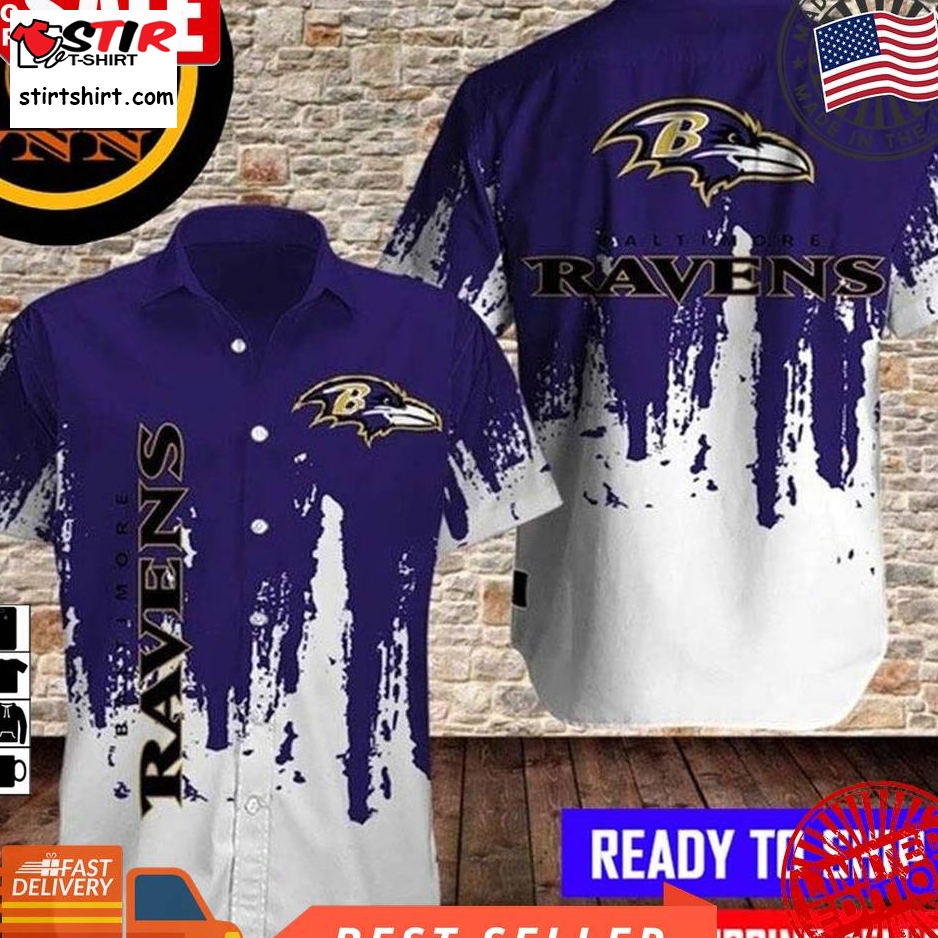 Baltimore Ravens Nfl Grafiti Hawaiian Shirt  Baltimore Ravens 