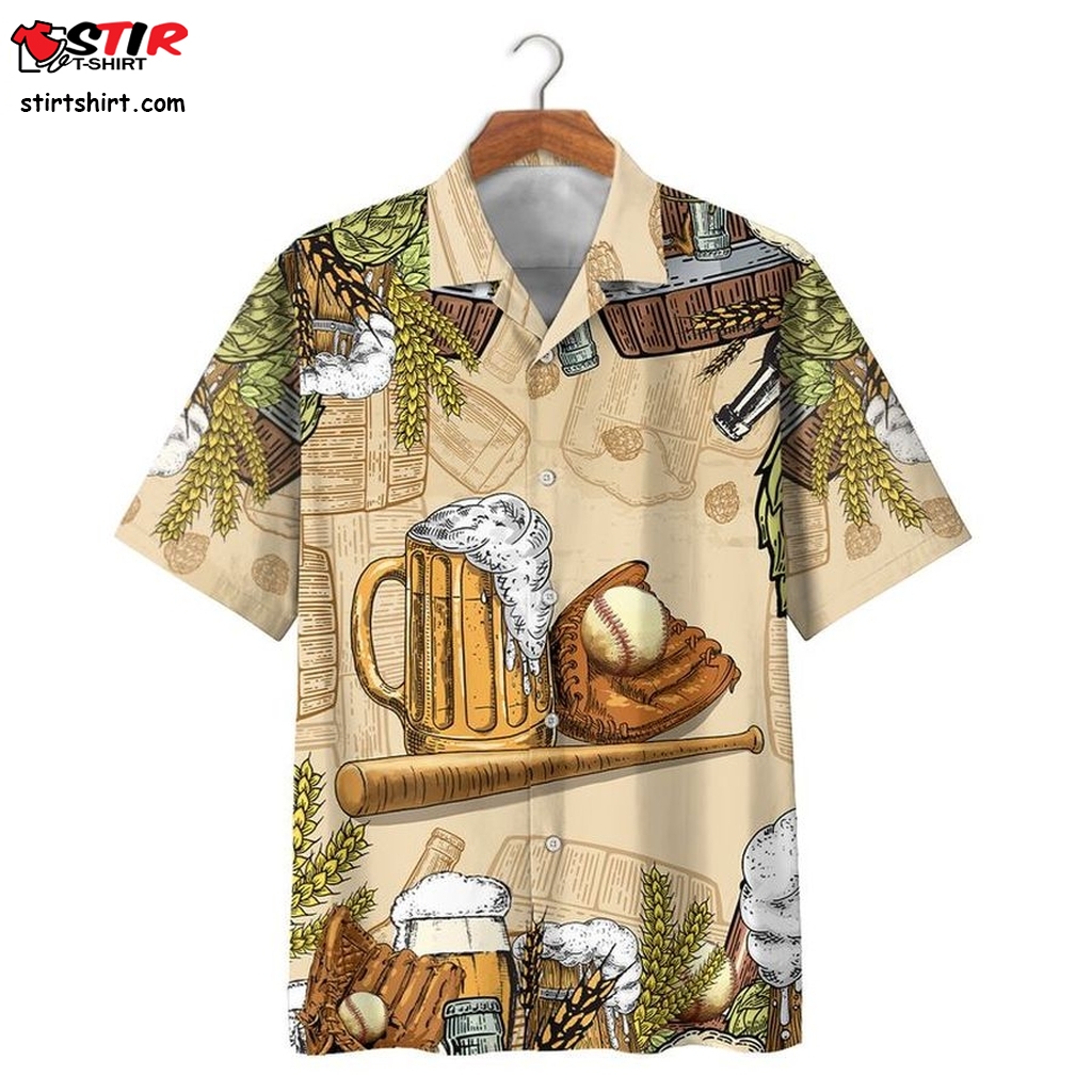 Baseball And Beer Hawaiian Shirts  Baseball 