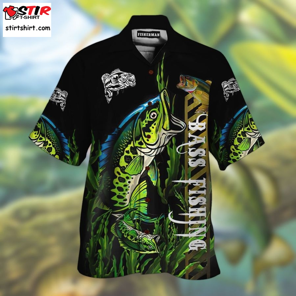 Bass Fish Hawaiian Shirt Pre11496, Hawaiian Shirt, Gun Hawaiian Shirts  Gun s
