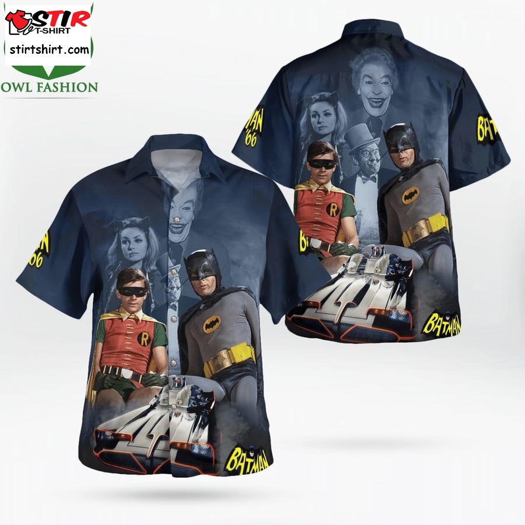 Batman And Robin Batcar 1966 Hawaiian Shirt  Robin Williams 