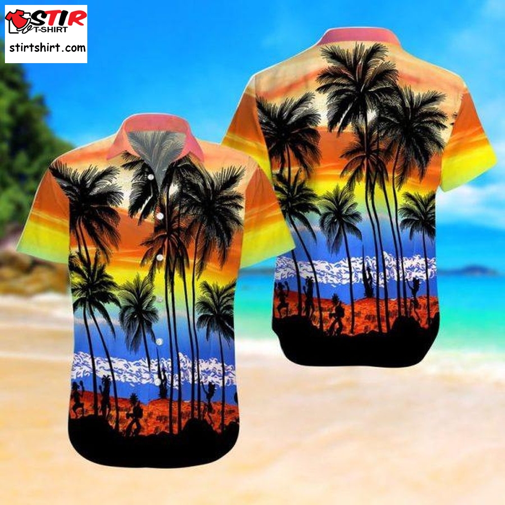 Beach Colorful Hawaiian Shirt Pre11172, Hawaiian Shirt, Ladies Hawaiian Shirts Graphic Tee  Ladies s