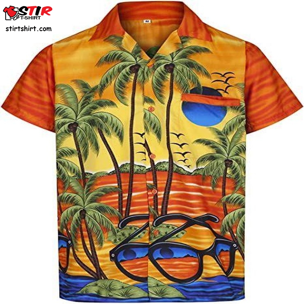 Beach Holiday Sunglasses Style Hawaiian Shirt Pre13547, Hawaiian Shirt, Long Sleeve Hawaiian Shirts Gift Shirts  Long Sleeve s