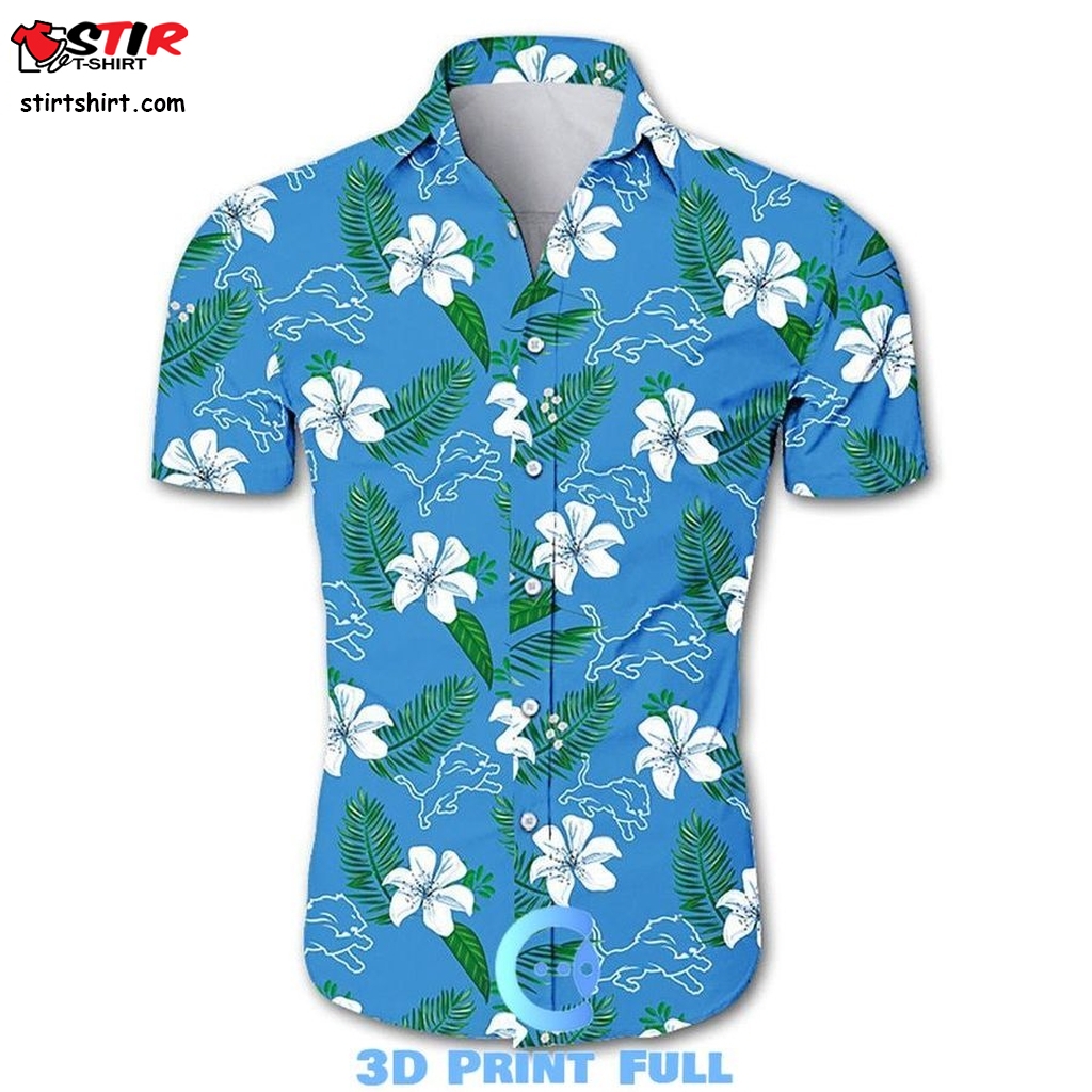 Beach Shirt Detroit Lions Hawaiian Shirt Short Sleeve For Summer