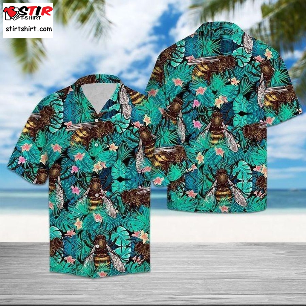 Bee Tropical Hawaiian Shirt Pre11990, Cheap Hawaiian Shirts, Graphic Tee  Cheap s