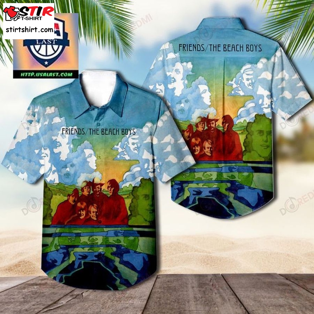 Big Sale The Beach Boys Friends Album Hawaiian Shirt  Boys Hawaiian Print Shirt