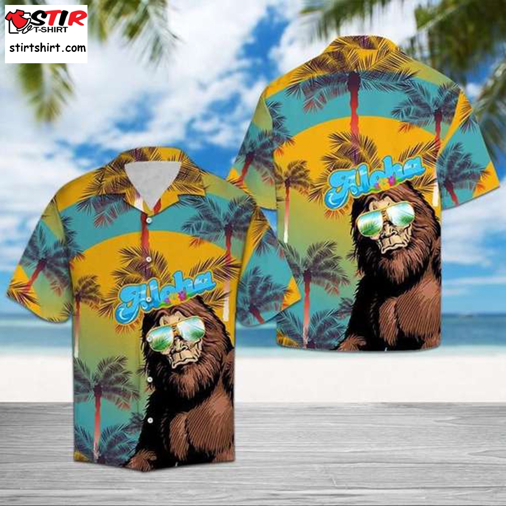 Bigfoot Aloha Hawaiian Shirt  Aloha Shirt Vs 
