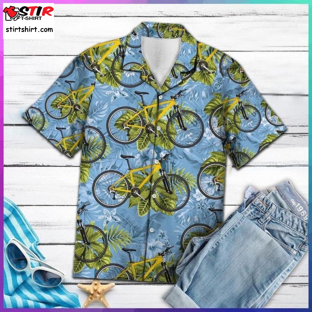 Biking Tropical Hawaiian Shirt Pre10900, Hawaiian Shirt, Ladies Hawaiian Shirts Graphic Tee  Ladies s