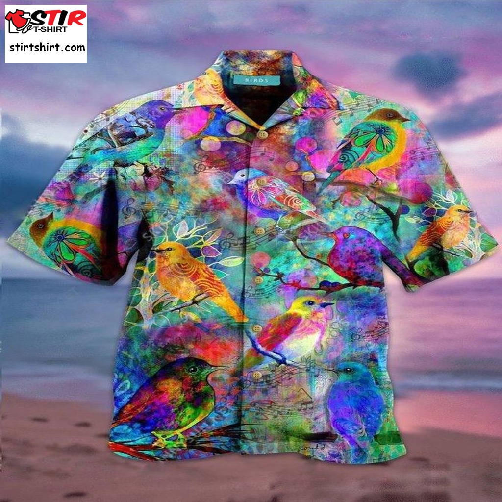 Bird Hawaiian Shirt Pre13495, Hawaiian Shirt, Ladies Hawaiian Shirts Graphic Tee  Ladies s