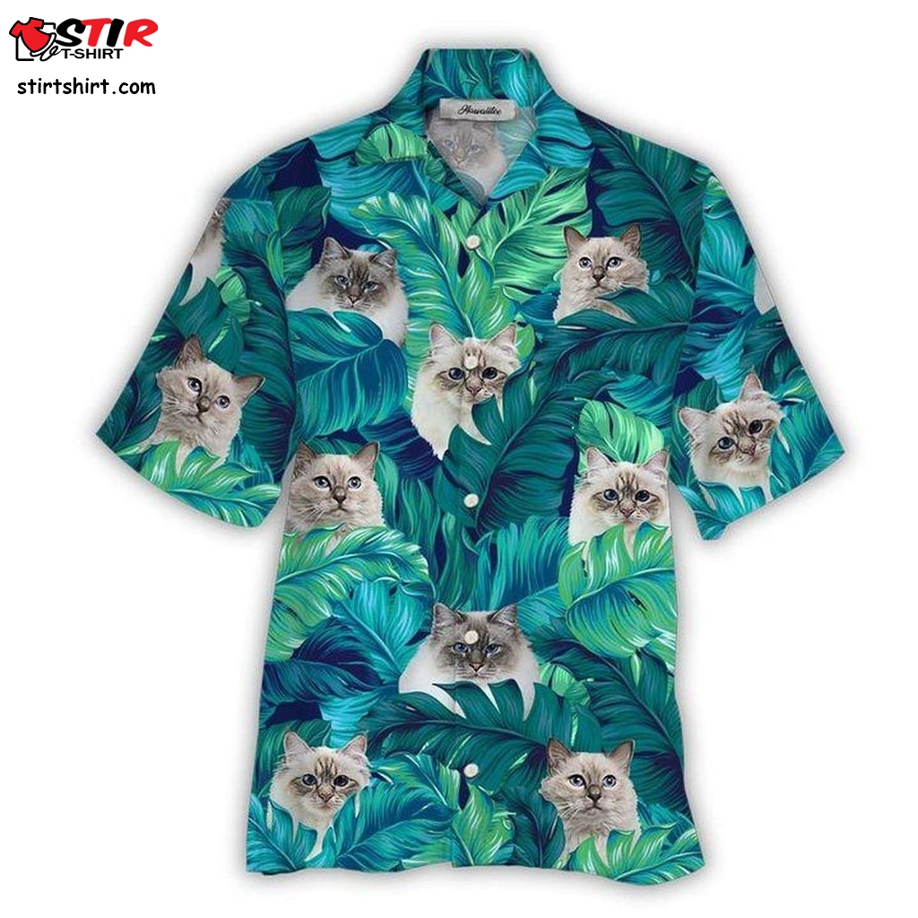 Birman Cat Hawaiian Shirt Pre10234, Hawaiian Shirt, Ladies Hawaiian Shirts Graphic Tee  Ladies s