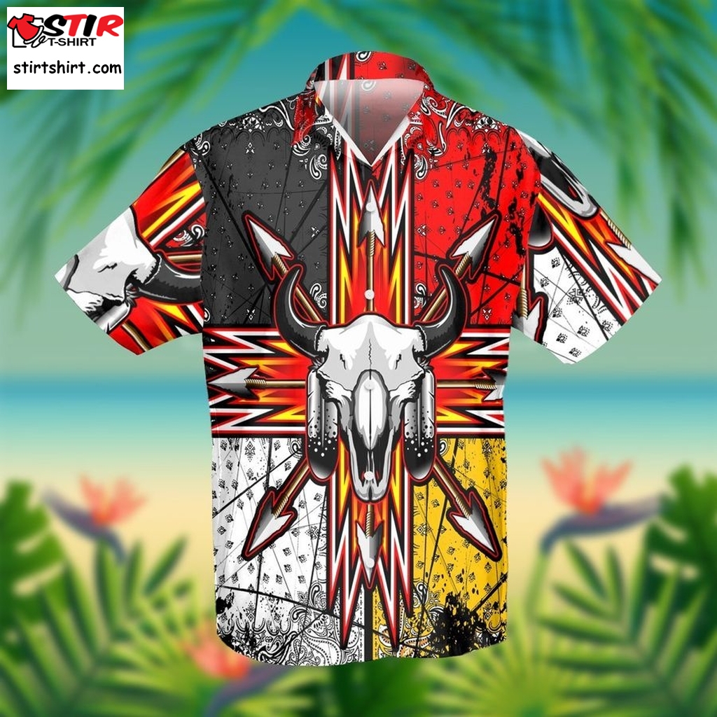 Bison Arrow Native Hawaiian Shirt Pre13548, Hawaiian Shirt, Gun Hawaiian Shirts Graphic Tee  Gun s