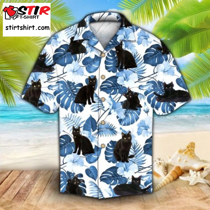Black Cat Hawaii Shirt Cat Hawaiian Beach Shirt Hawaiian Style Gift For Friend In 2023  Black Cat 