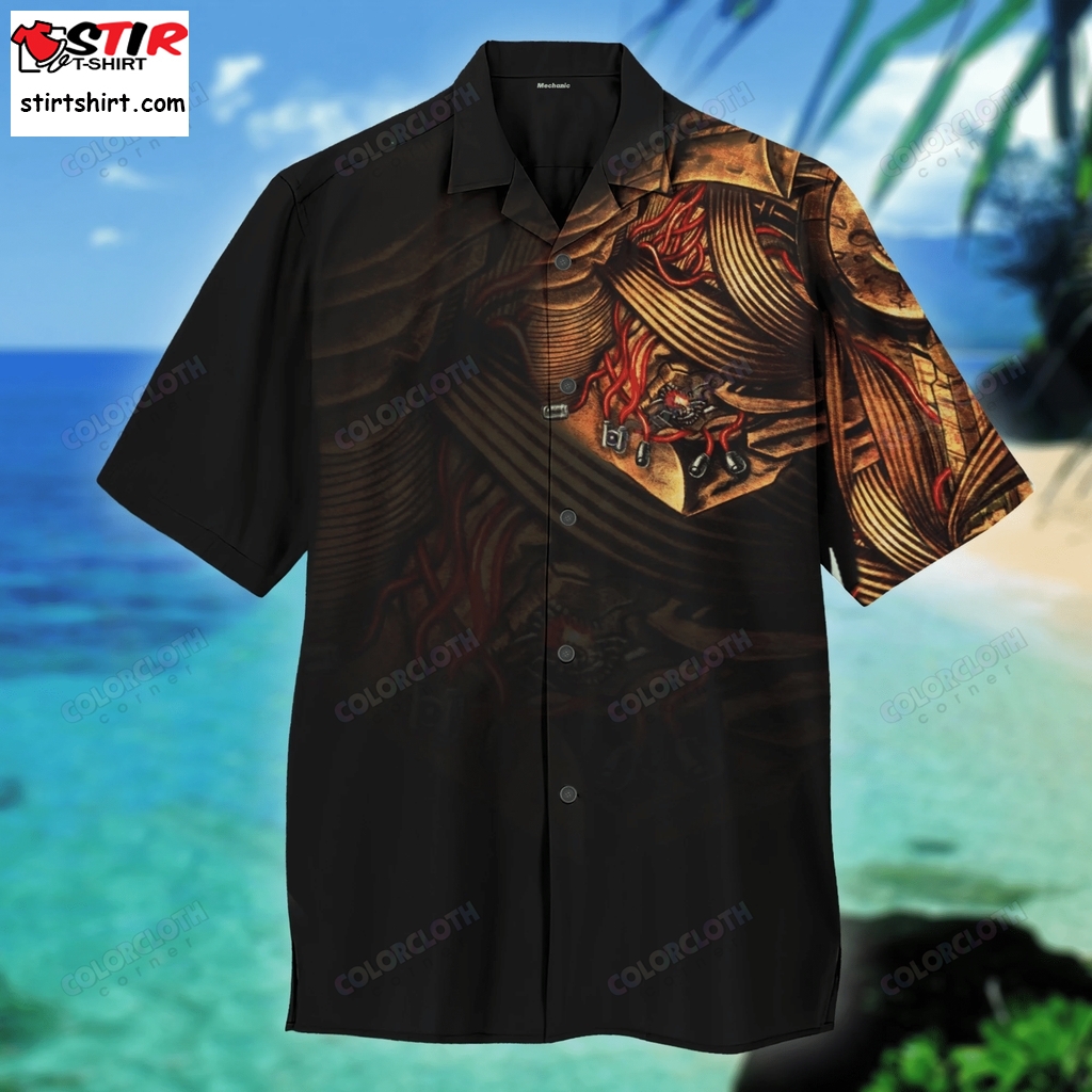 Black Mechanic 3D All Over Printed Hawaiian Shirt Tv057162  s Black