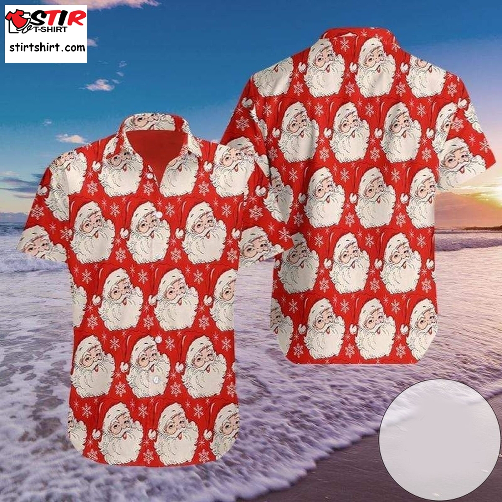 Bling Santa Red Pattern Hawaiian Aloha Shirts 1310L  s Red