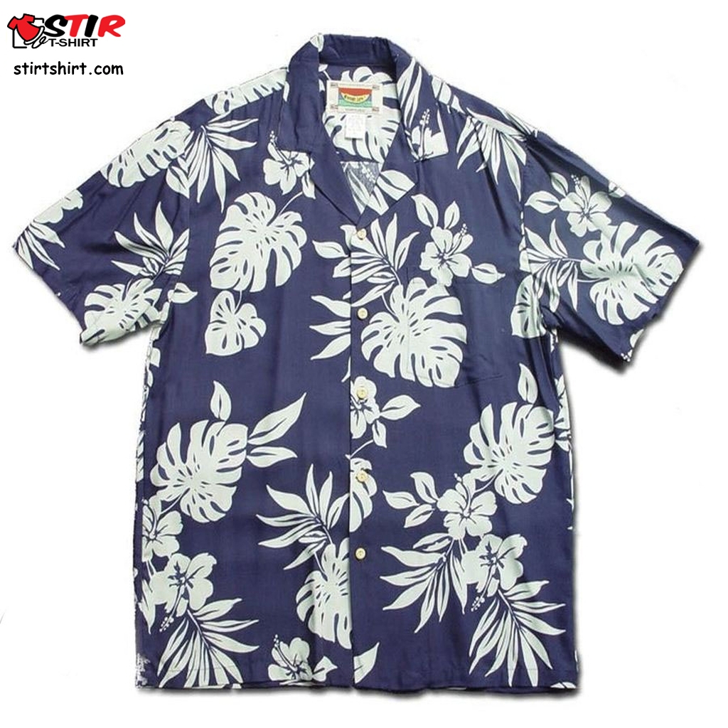 Blue Fan Palm Mens Hawaiian Shirt