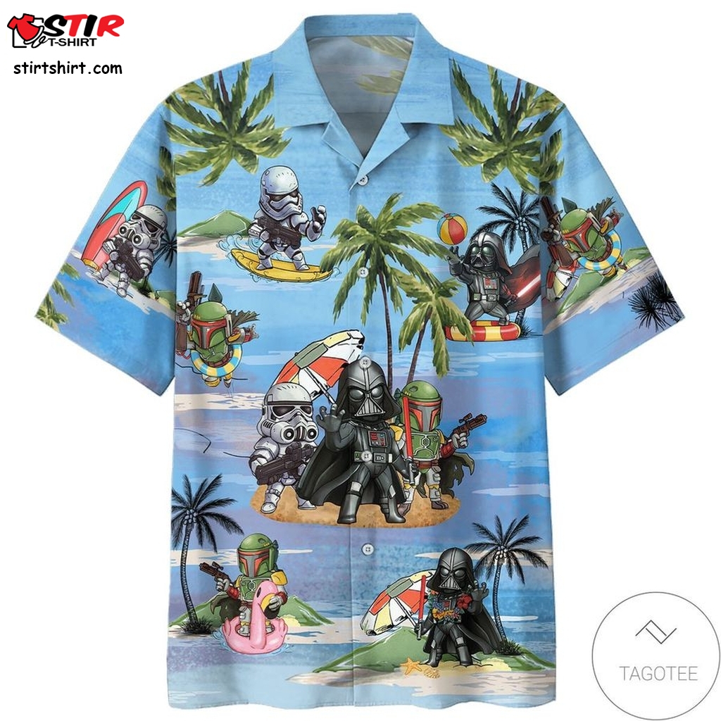 Boba Fett Cartoon Summertime Hawaiian Shirt  Boba Fett 