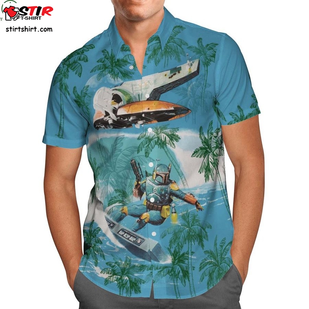 Boba Fett Surf Starwars Hawaiian Shirt  Boba Fett 