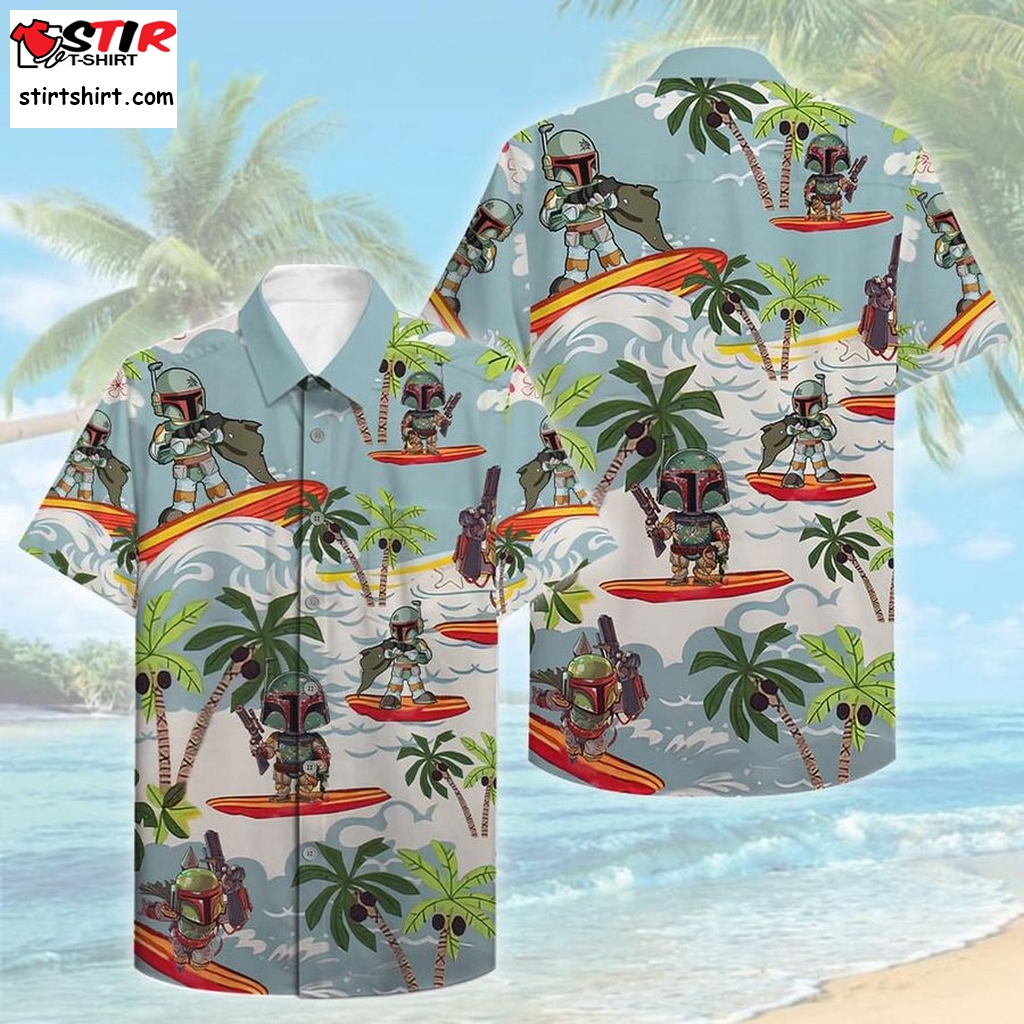 Boba Fett Surfing Hawaiian Aloha Shirt  Boba Fett 