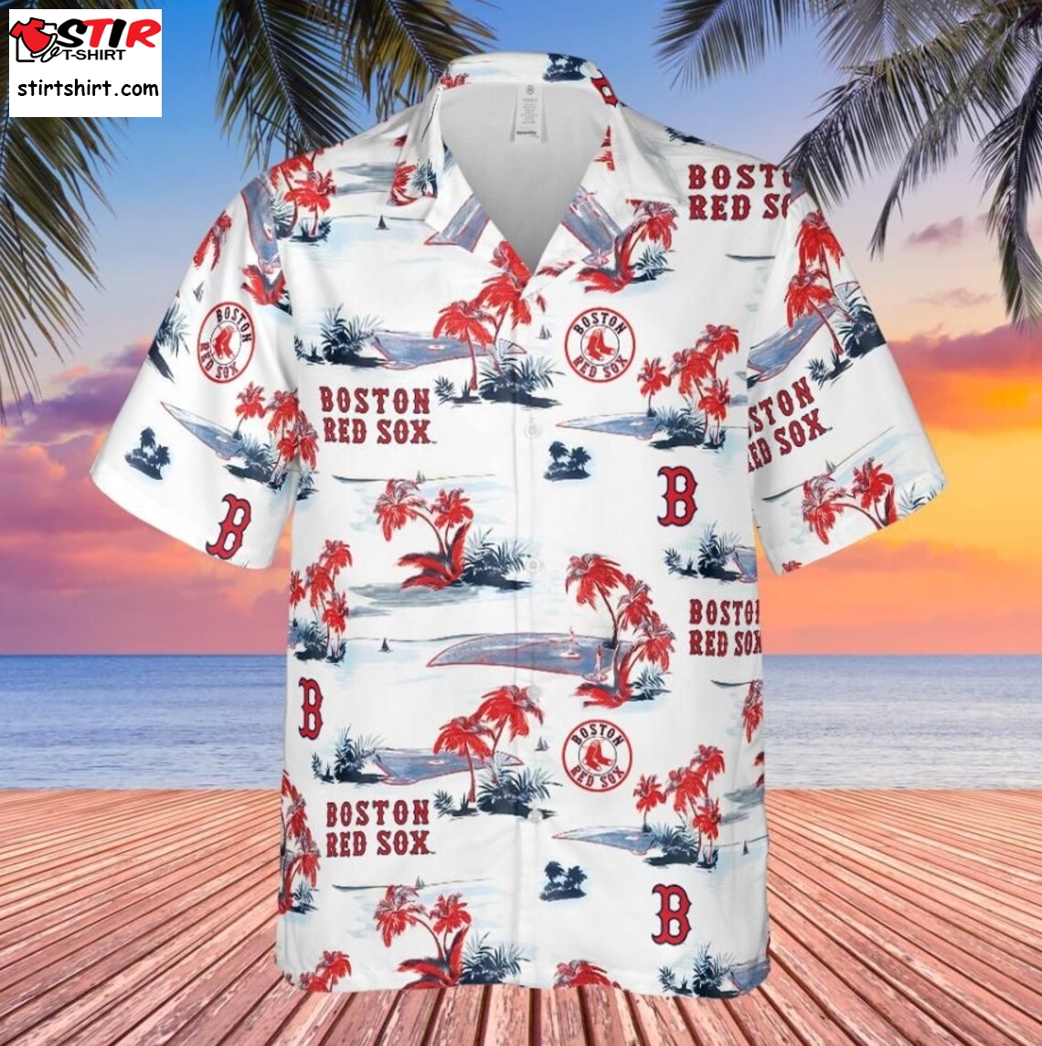 TOMMY BAHAMA Boston Red Sox MLB Baseball Flamingo Camp Shirt Mens 2XL  Hawaiian