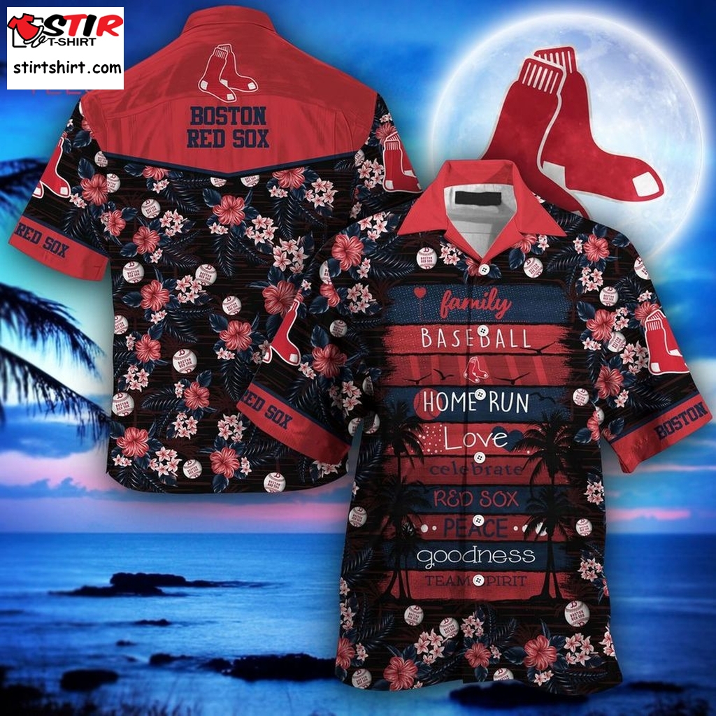 new.. Red Sox Hawaiian Shirt. cute gift, gift for mother day. art