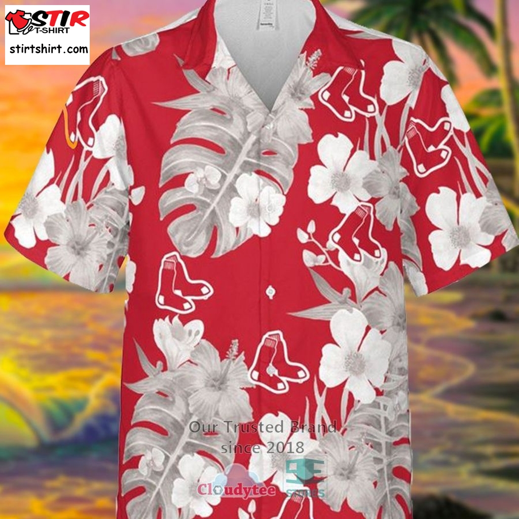Boston Red Sox Mlb Hibiscus Flower Hawaiian Shirt  