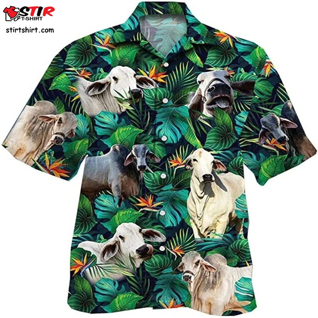 Brahman Cow Hawaiian Shirts For Men Women   Vintage Hawaii Beach Shirt, Summer Shirt  Vintage s