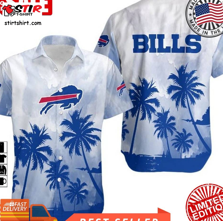 Buffalo Bills Coconut Trees Nfl Gift For Fan Hawaiian Graphic Print Short Sleeve Hawaiian Shirt H97  Buffalo Bills 